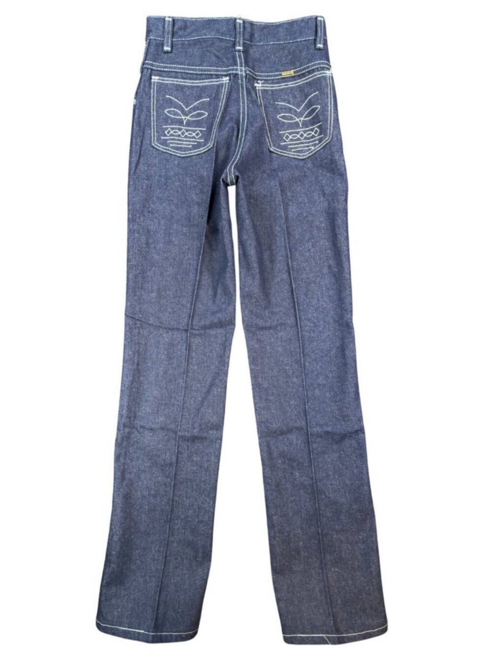 Maverick Vintage 70s Jeans Youth 16 Blue Dark Wash Flare Slim Deadstock